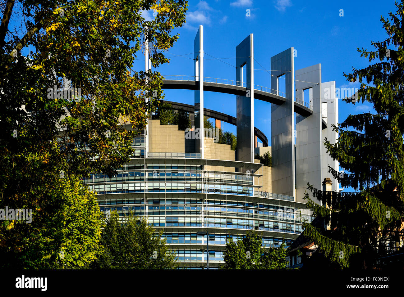 Parlement européen, Strasbourg, Alsace, France Banque D'Images