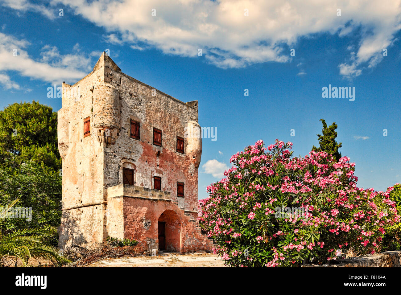 Markellos Tower dans l'île d'Aegina, Grèce Banque D'Images