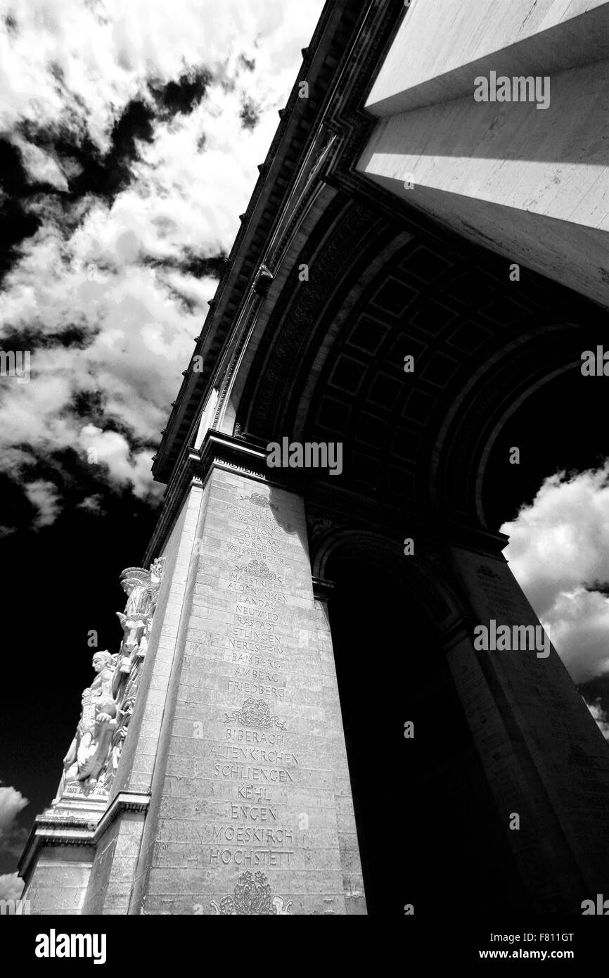 Arc de Triomphe, Paris Banque D'Images