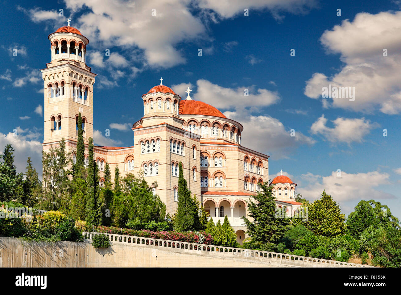 Monastère Agios Nektarios dans Aegina island, Grèce Banque D'Images