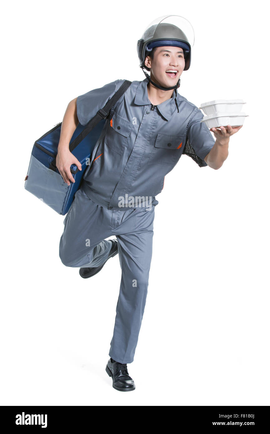 Livreur à emporter Banque D'Images Livreur à emporter Banque D'Images