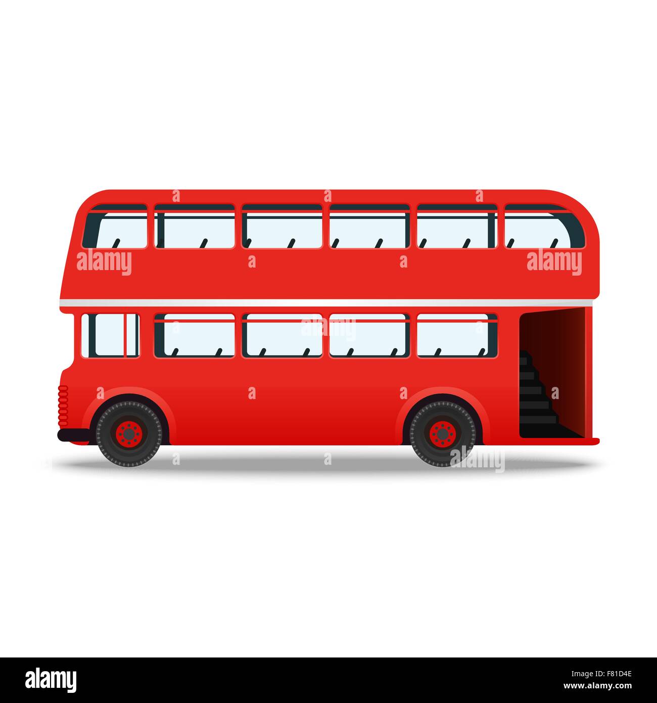 London red bus illustration isolé sur fond blanc Illustration de Vecteur