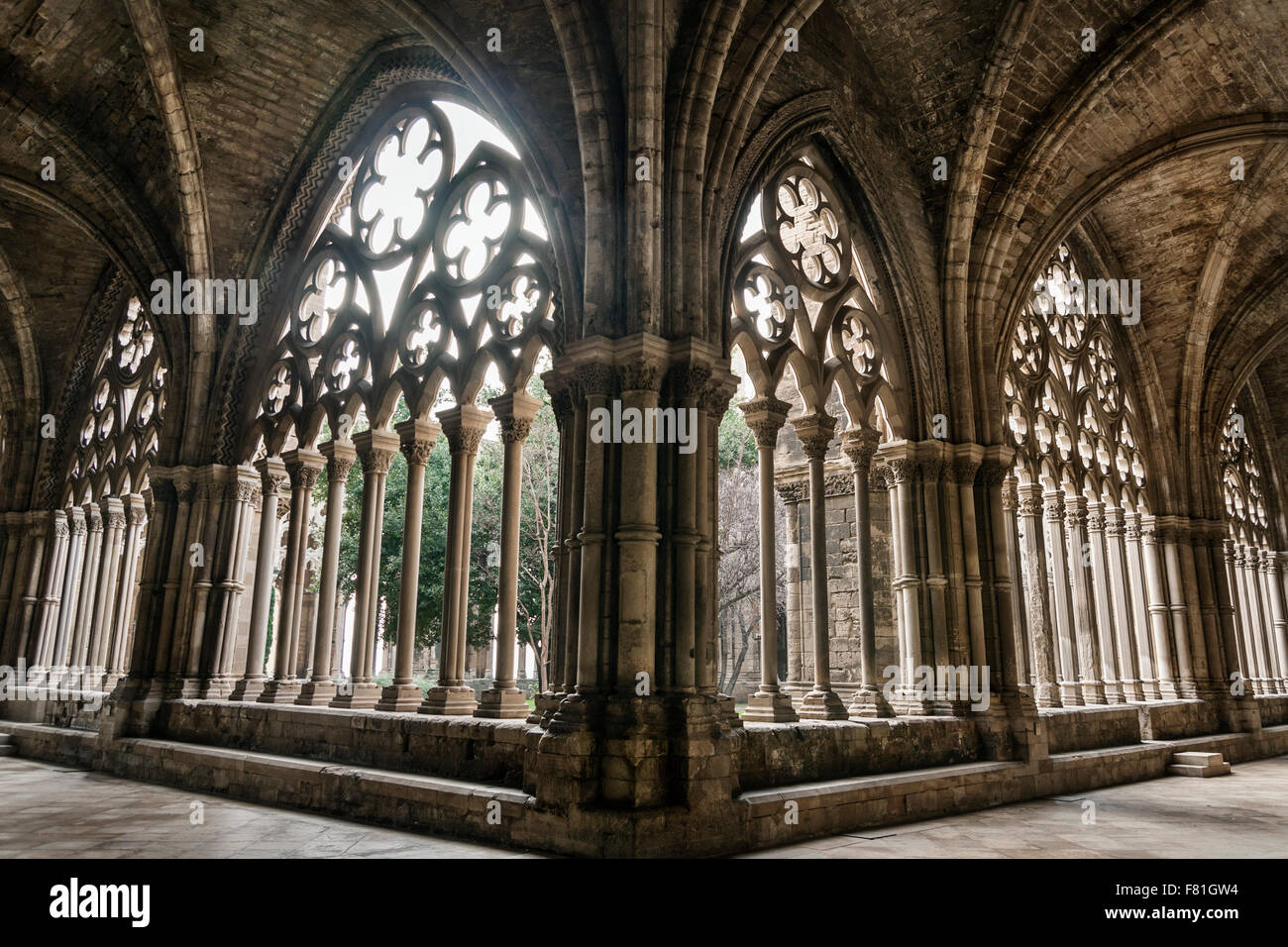 La Seu Vella, Lleida. Cloître. Banque D'Images