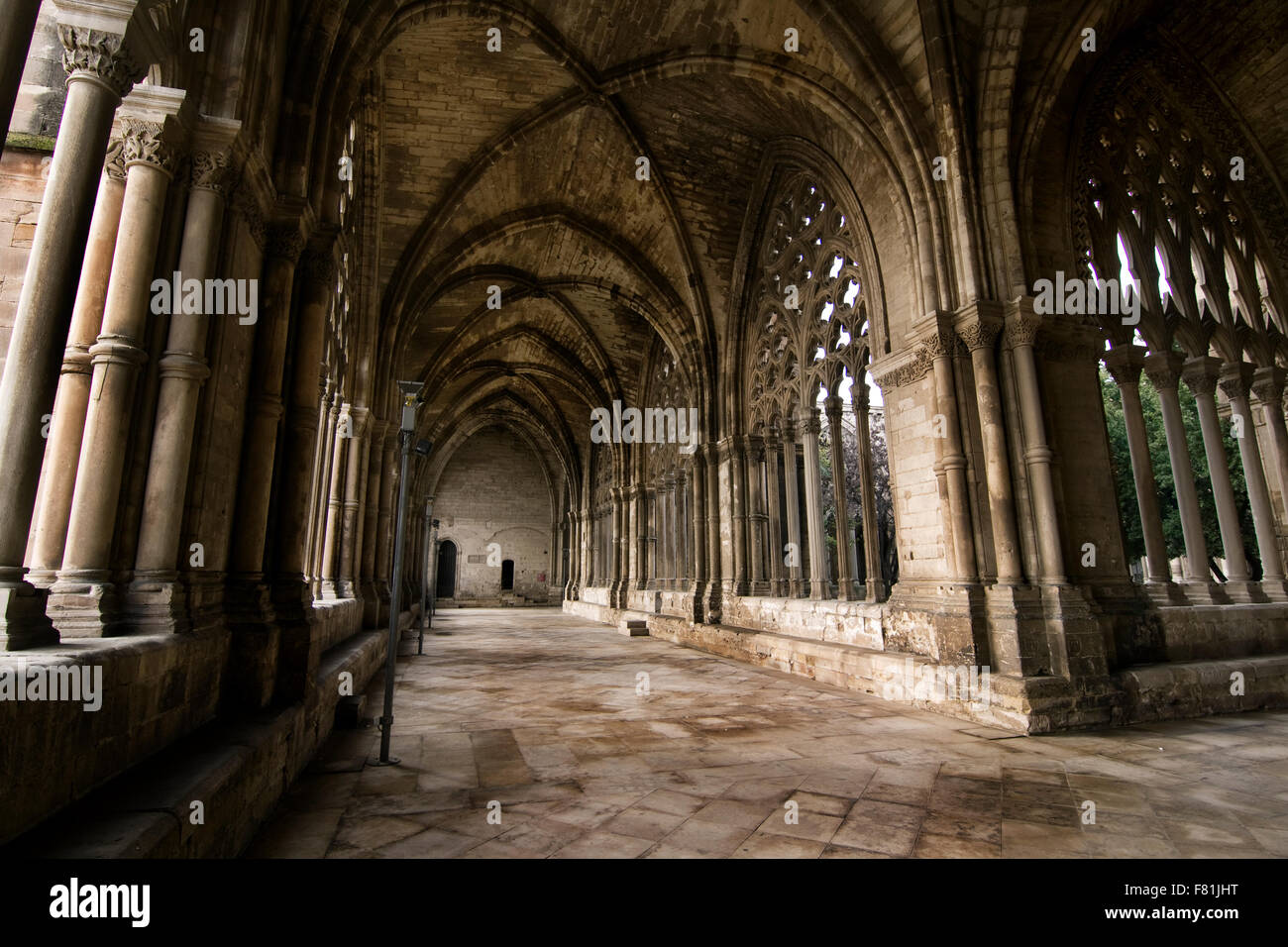 La Seu Vella, Lleida. Cloître. Banque D'Images