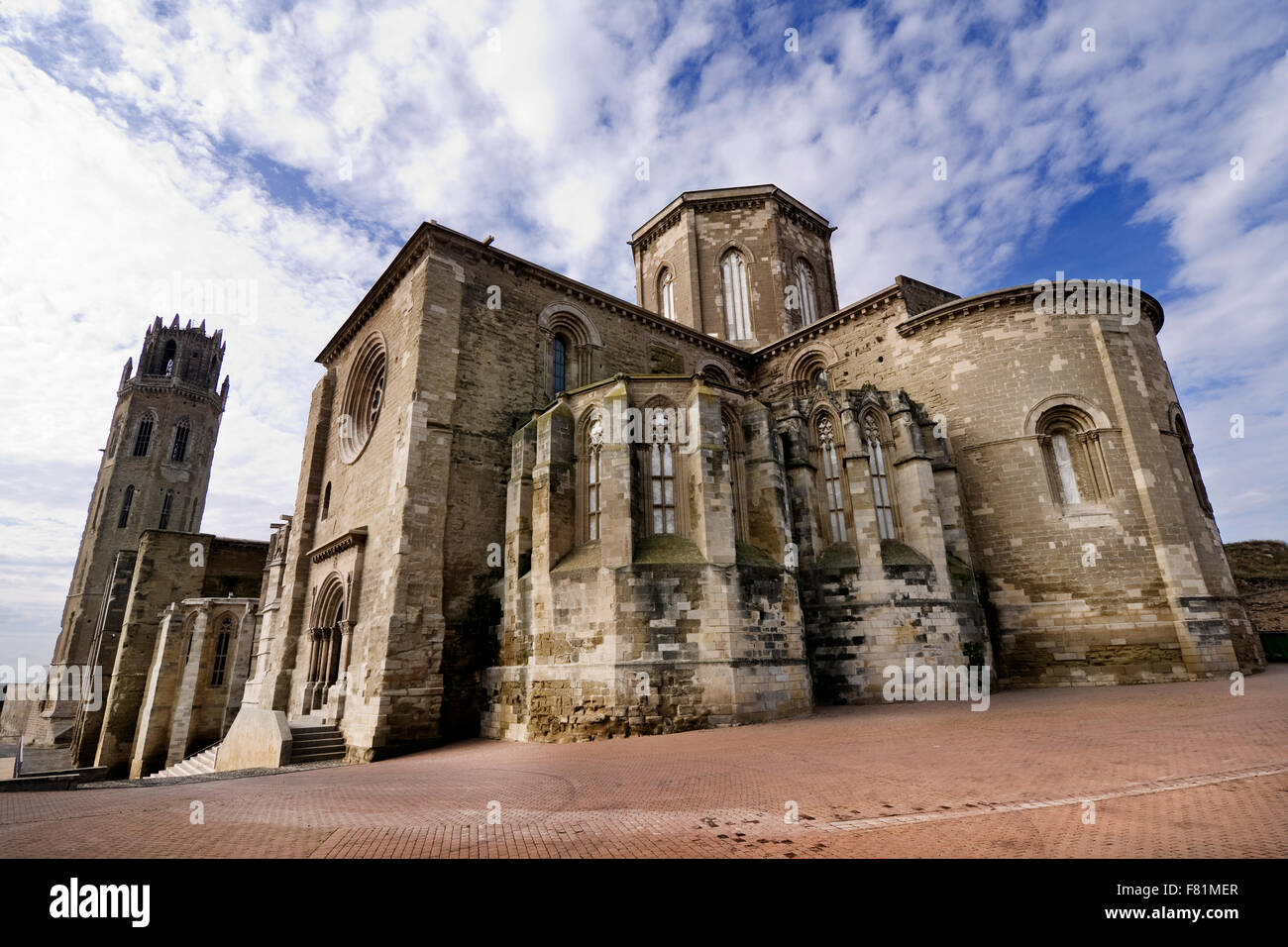 La Seu Vella, Lleida. Absis principal et Porta (Gate) de la Annunciata. Banque D'Images