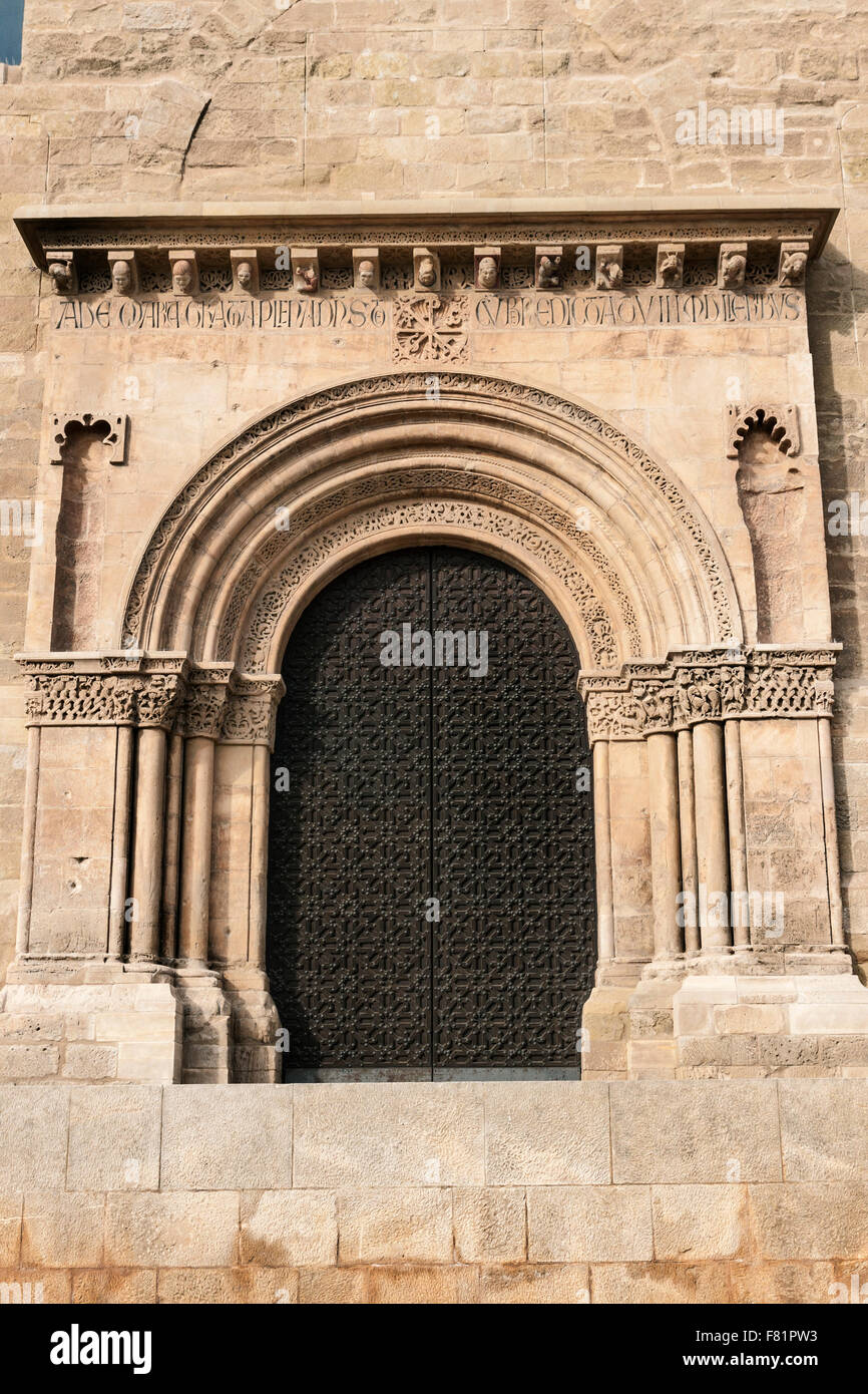 La Seu Vella, Lleida. Porta (Gate) de la Annunciata. Banque D'Images
