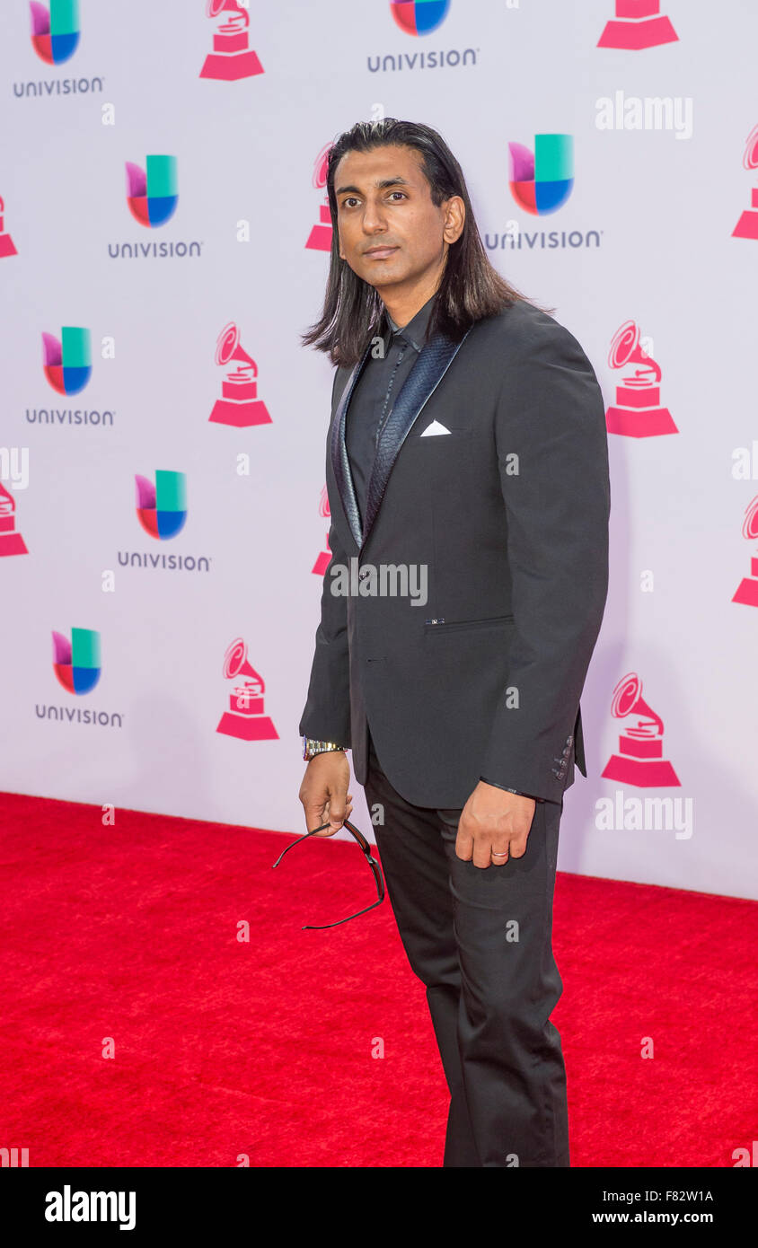 Producteur de musique J2 assiste à la 16e Conférence annuelle des Latin Grammy Awards au MGM Grand Arena de Las Vegas Banque D'Images