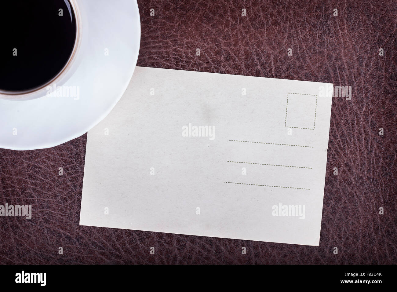 Vide Vide de lettre et une vue de dessus Banque D'Images