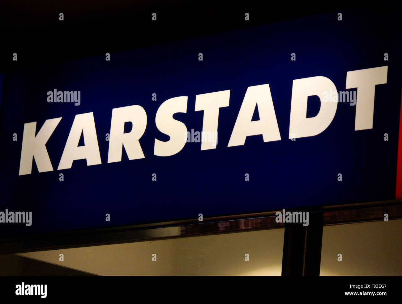 Markenname : 'Karstadt, Berlin. Banque D'Images