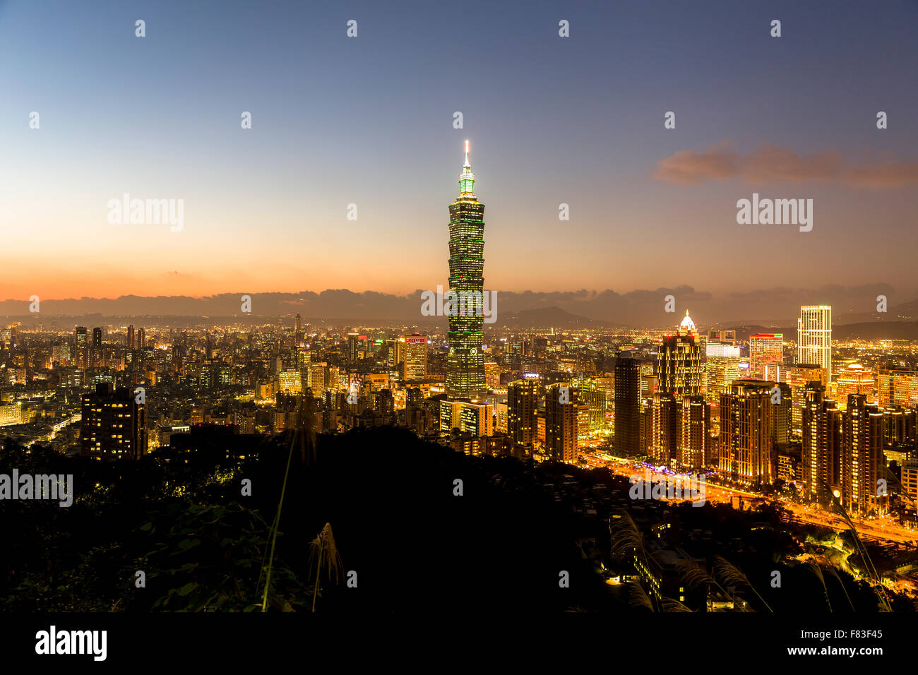 Vue panoramique de Taipei Banque D'Images