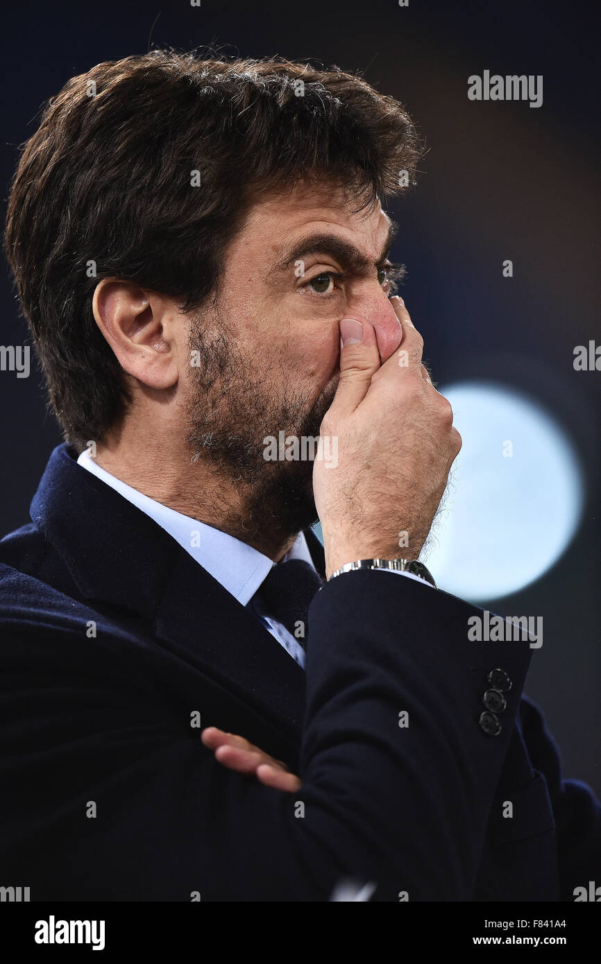 Rome, Italie. 08Th Nov, 2015. Andrea Agnelli Juventus Roma 04-12-2015 Stadio Olimpico Calcio football 2015-2016 Serie A Lazio - Juventus Foto Andrea Staccioli Insidefoto Insidefoto / Crédit :/Alamy Live News Banque D'Images Rome, Italie. 08Th Nov, 2015. Andrea Agnelli Juventus Roma 04-12-2015 Stadio Olimpico Calcio football 2015-2016 Serie A Lazio - Juventus Foto Andrea Staccioli Insidefoto Insidefoto / Crédit :/Alamy Live News Banque D'Images