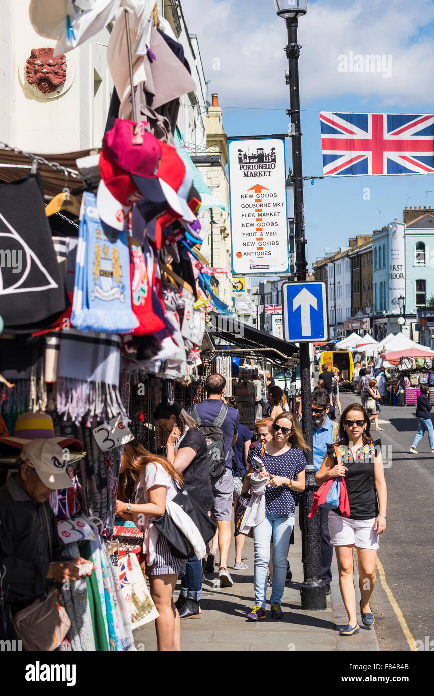 Portobello road, Notting Hill, Londres, Angleterre, Royaume-Uni Banque D'Images