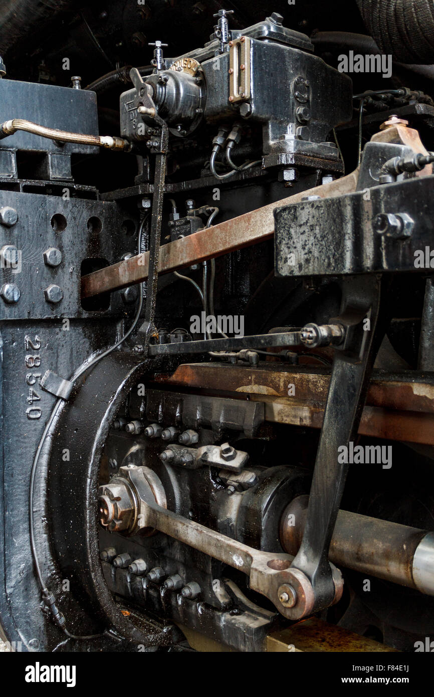 Close up de locomotive à vapeur. Virginia Museum of Transportation Banque D'Images