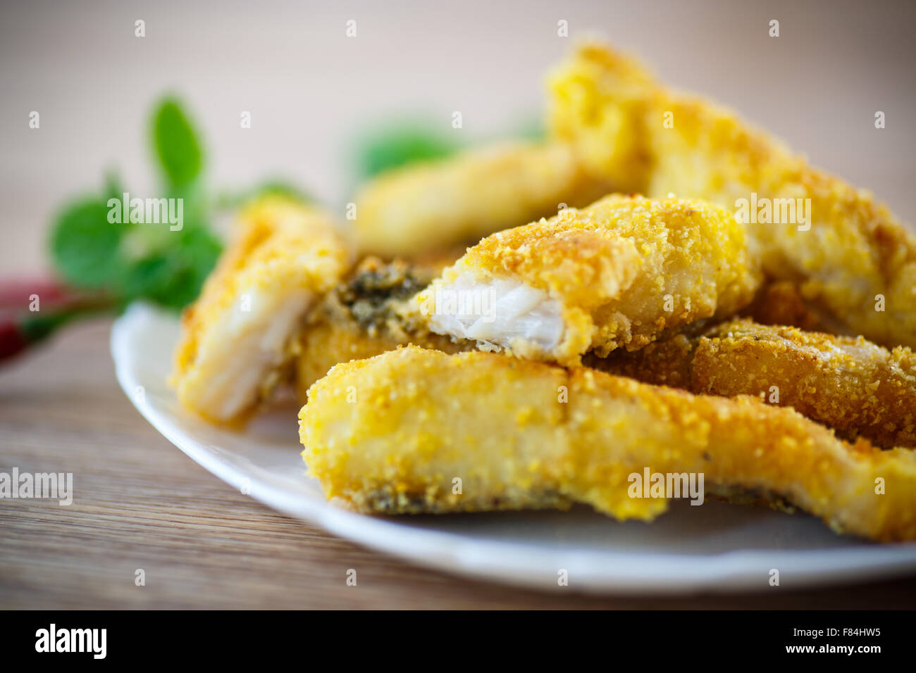 poisson frit Banque D'Images