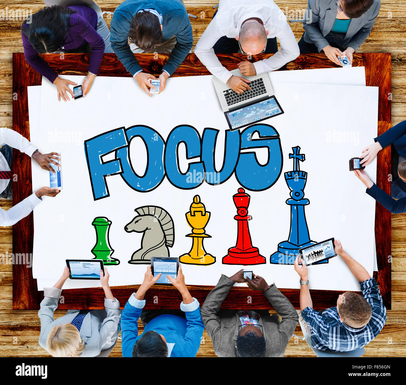 Focus Concept Attention Concentration Focal Banque D'Images