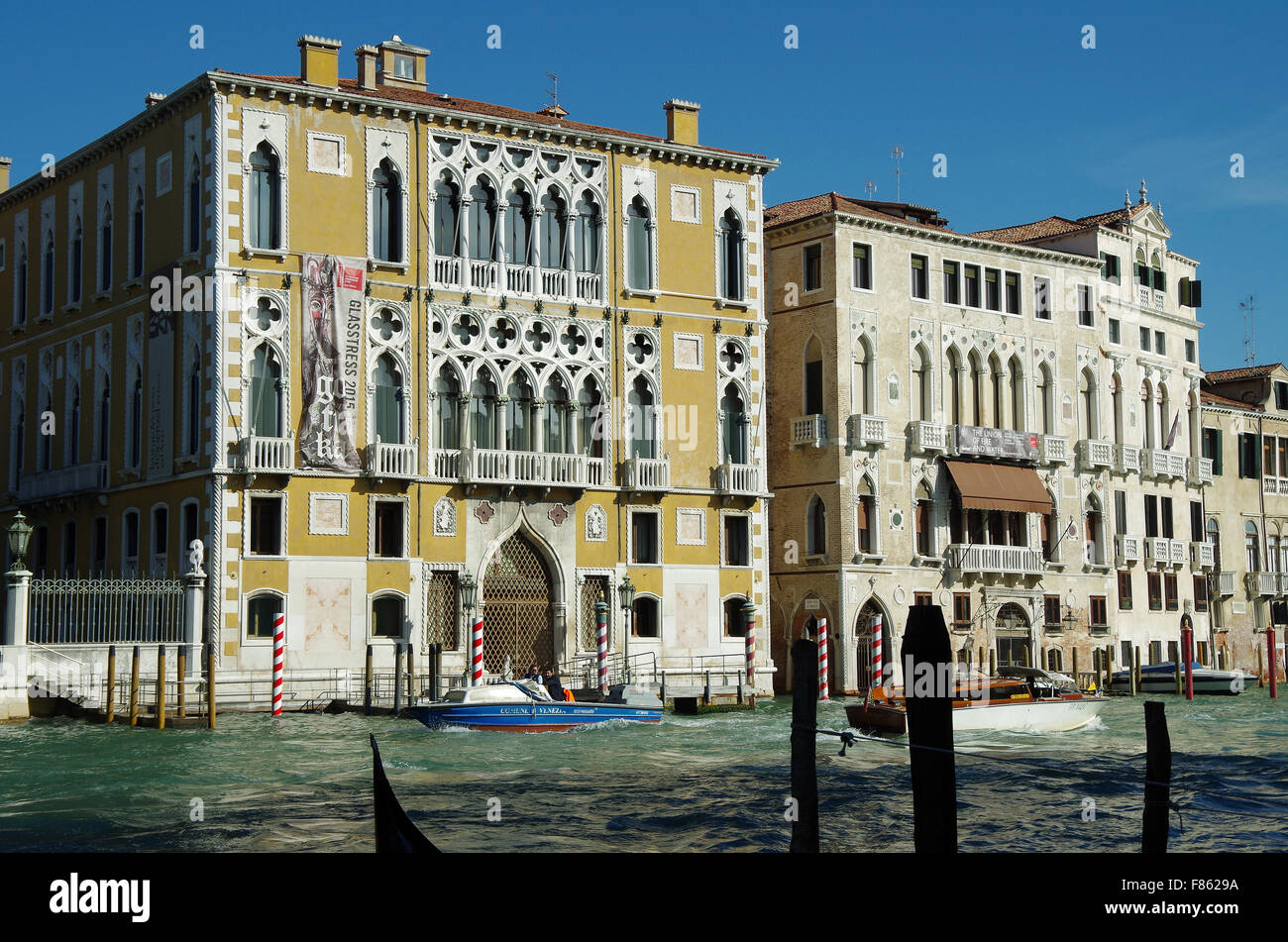 Italie Venise Palais Gussoni & Barbaro Grand canal Banque D'Images