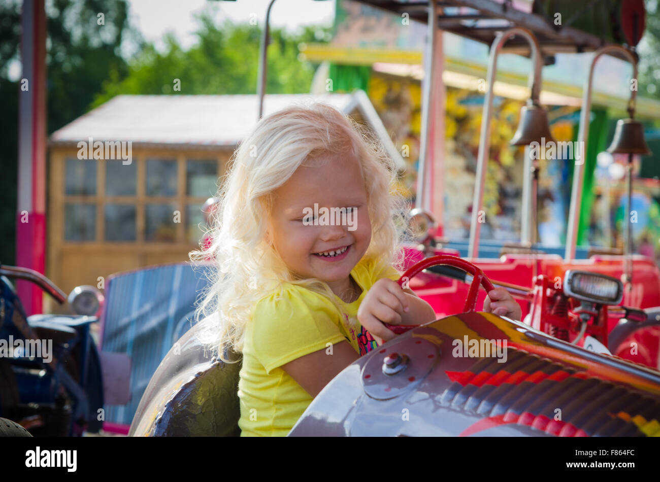 L'unité sur une attraction pour enfants Banque D'Images