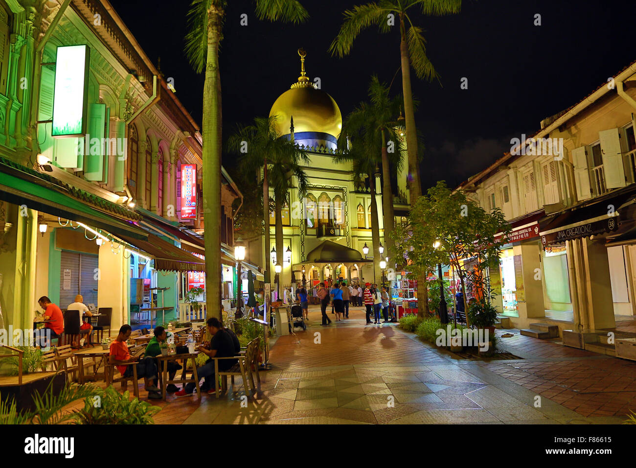 La Mosquée Sultan dans Little India à Singapour, République de Singapour Banque D'Images