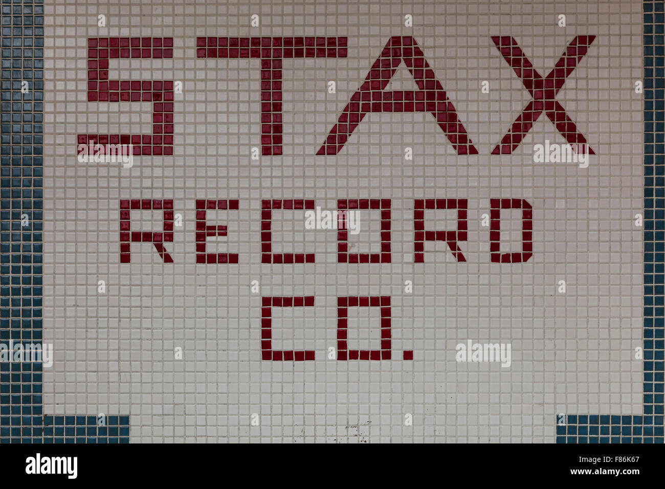 Affiche à l'extérieur de Stax recording studio, Memphis, Tennessee Banque D'Images
