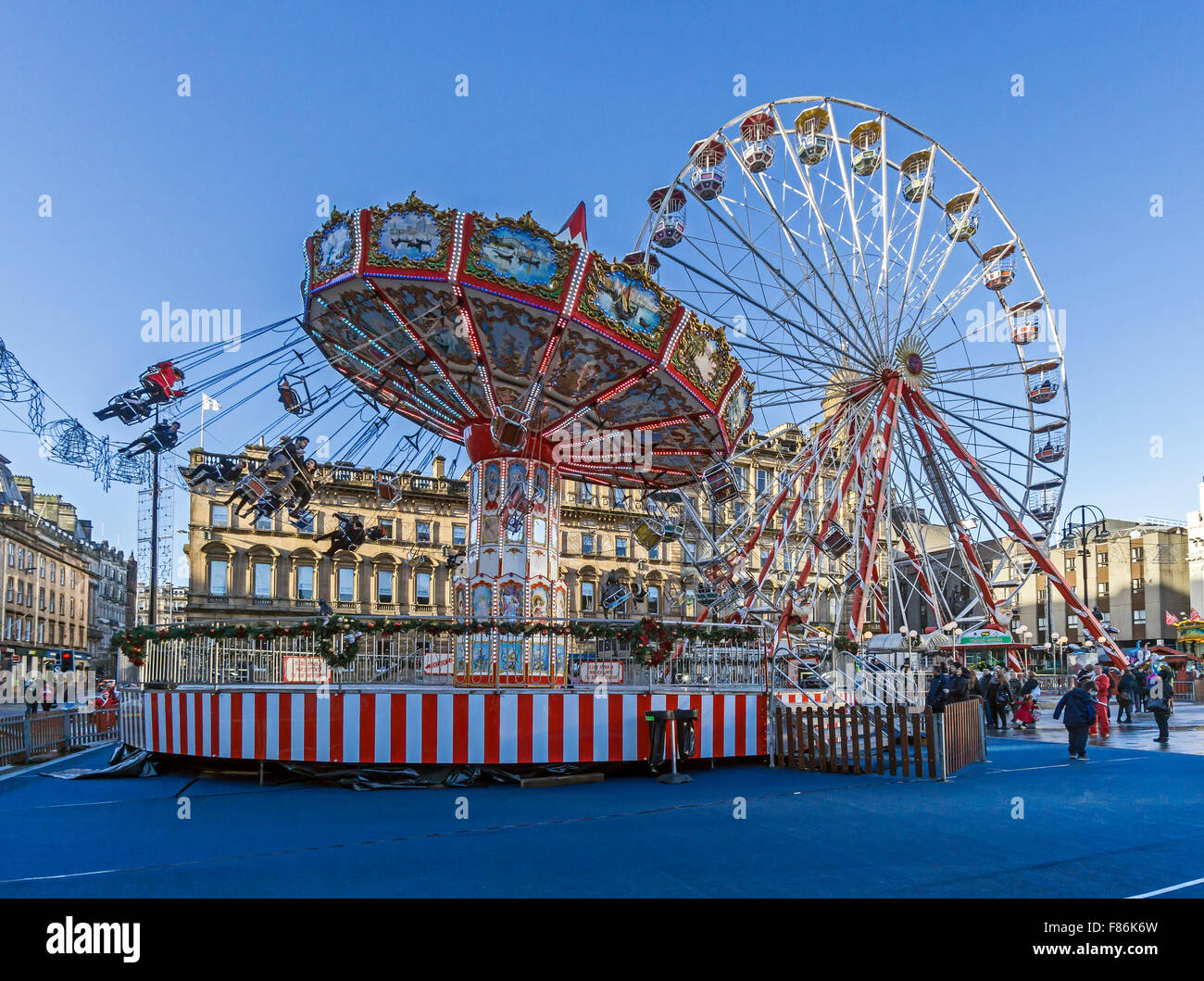 Marché de Noël de Glasgow Décembre 2015 à George Square Glasgow Ecosse Banque D'Images