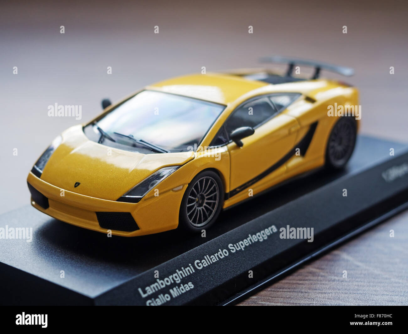 Modèle de collection de Lamborghini Gallardo Superleggera Giallo Midas Banque D'Images