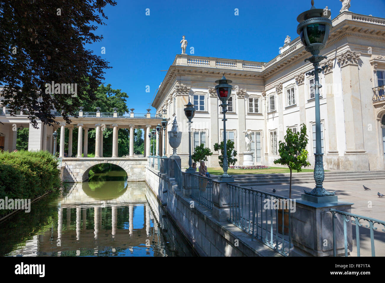 Parc Lazienki Palais sur l'eau, Varsovie, Pologne Banque D'Images