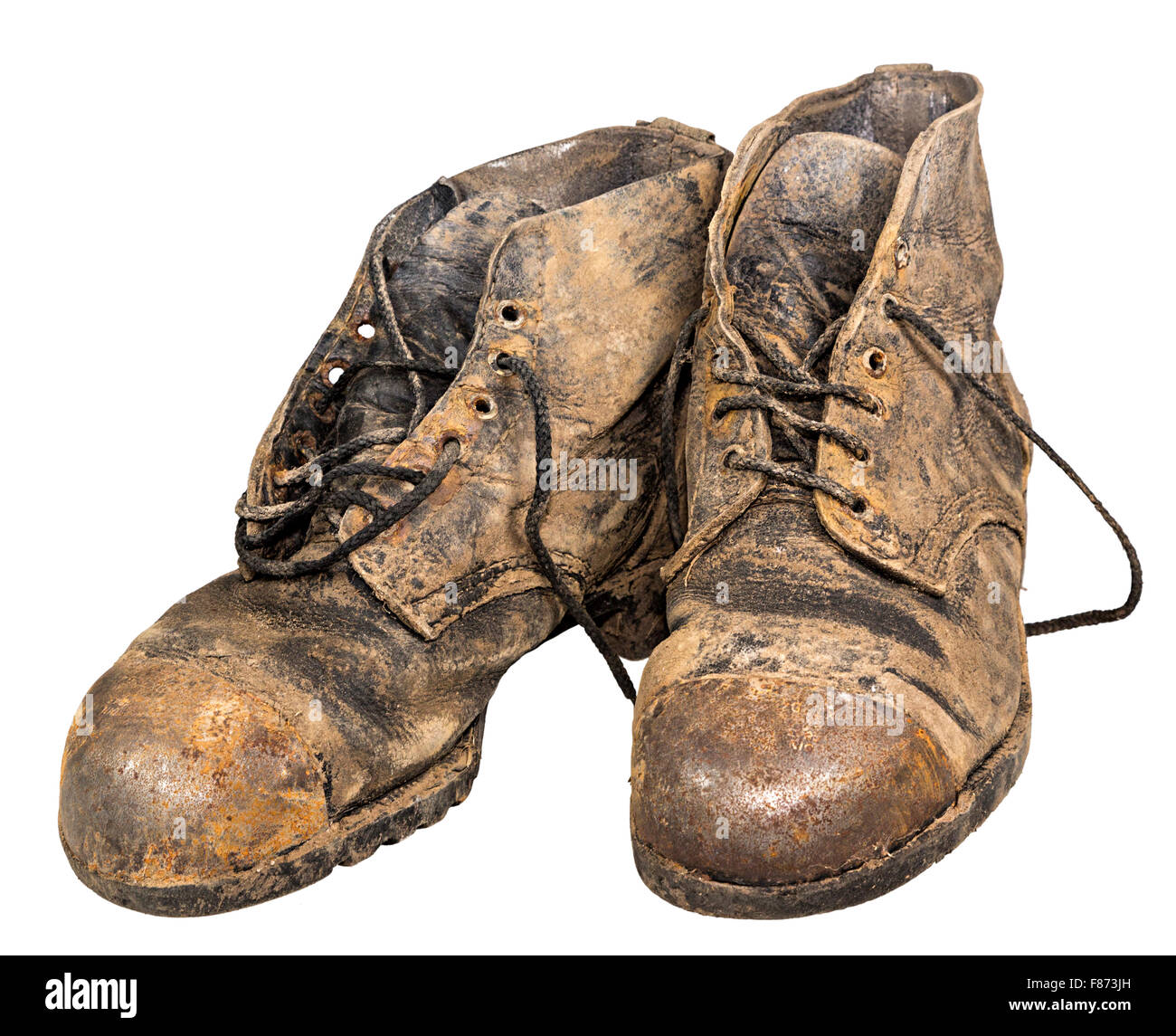 Deux vieilles bottes Banque D'Images