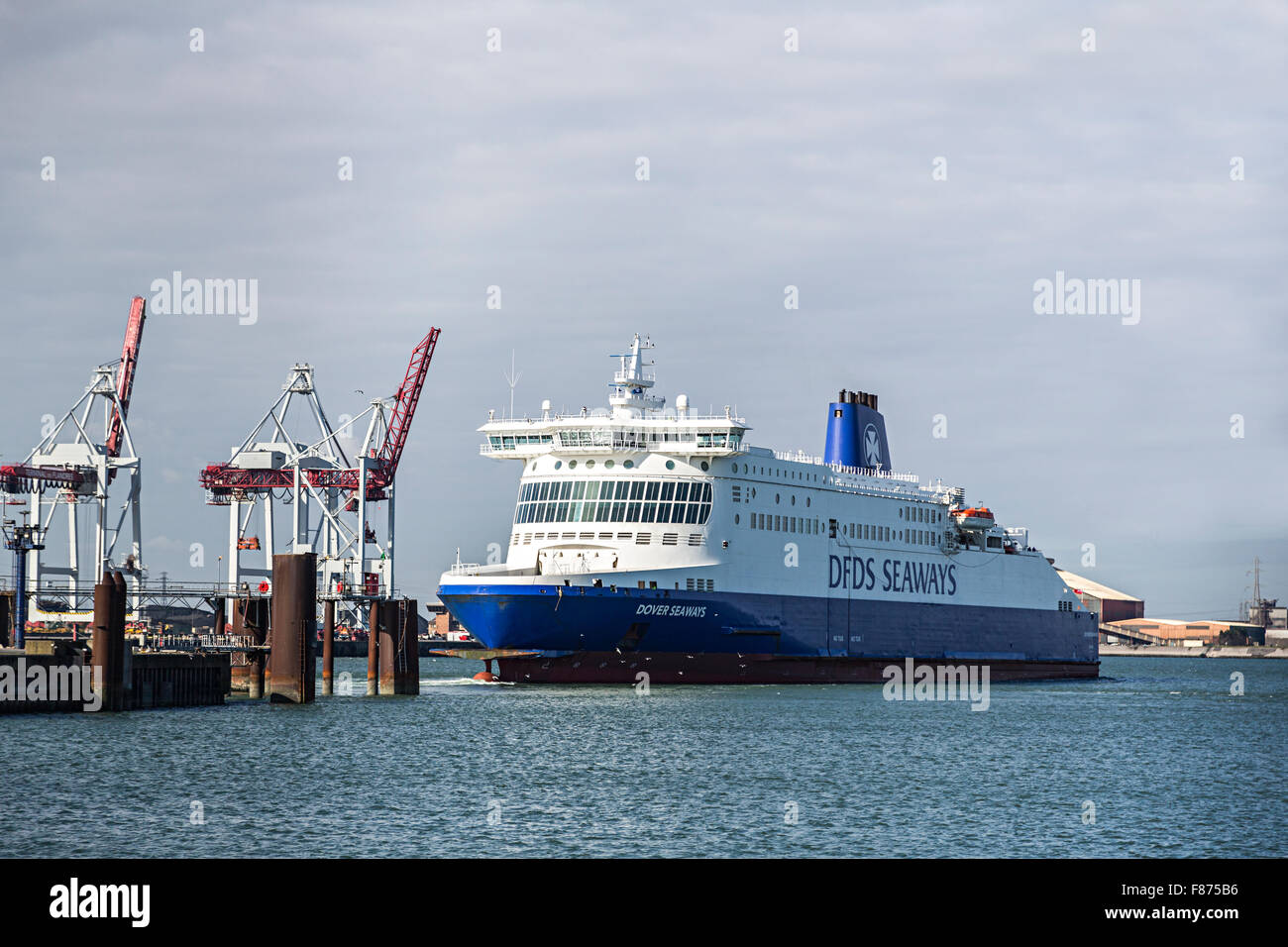 DFDS à Dunkerque port des ferries de Douvres à Dunkerque, France Banque D'Images