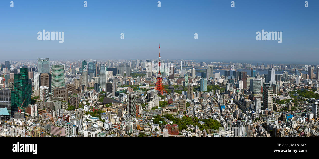 Toits de Tokyo Cityscape Banque D'Images