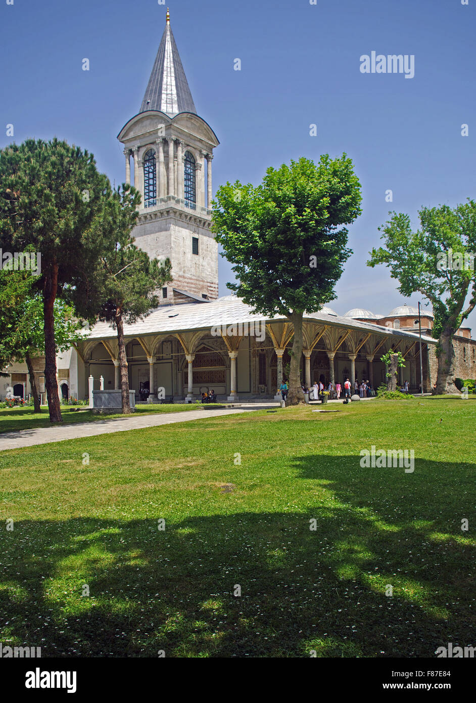 Le Palais de Topkapi Sarayi) (Deuxième cour du Divan Istanbul Turquie Banque D'Images