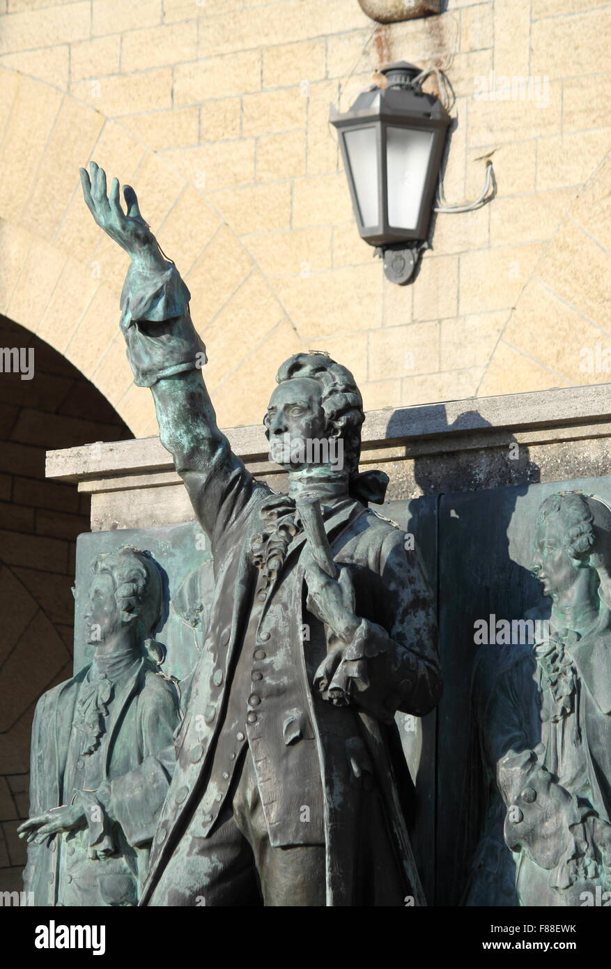 Monument à Girolamo Gozi et défenseurs de la liberté à San Marino, Italie Banque D'Images