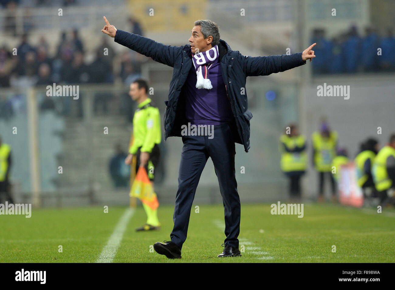 Florence, Italie. 6 Décembre, 2015. Paulo Sousa, l'allenatore della Fiorentina. Firenze 6-12-2015 Stadio Franchi Artemisio, Football Calcio 2015-2016 Serie A. Fiorentina - Udinese. Credit : Insidefoto/Alamy Live News Banque D'Images