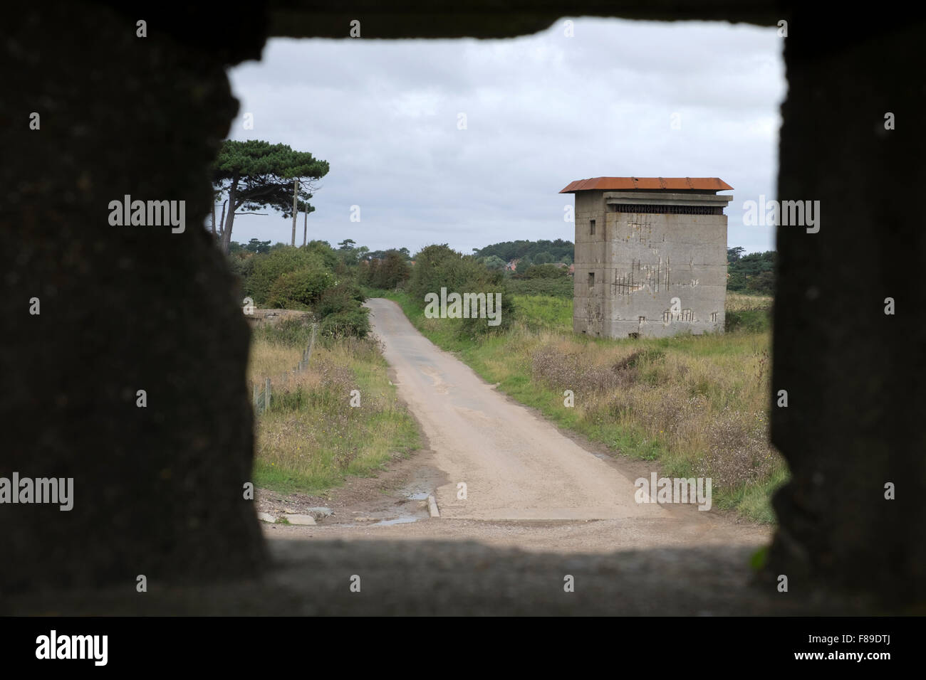 Tour d'observation de la seconde guerre mondiale, l'Est Lane, Bawdsey, Suffolk, UK. Banque D'Images