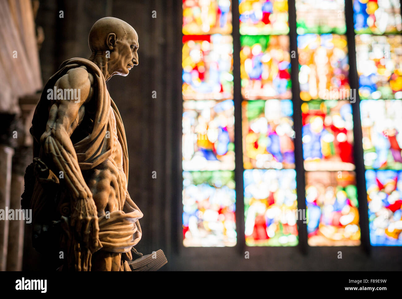 Intérieur de la cathédrale de Milan, Piazza Duomo, Milan, Lombardie, Italie Banque D'Images