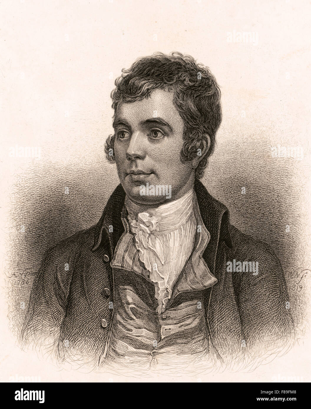 Robert Burns, poète écossais Robert Burns, également connu sous le nom de Rabbie Burns Banque D'Images