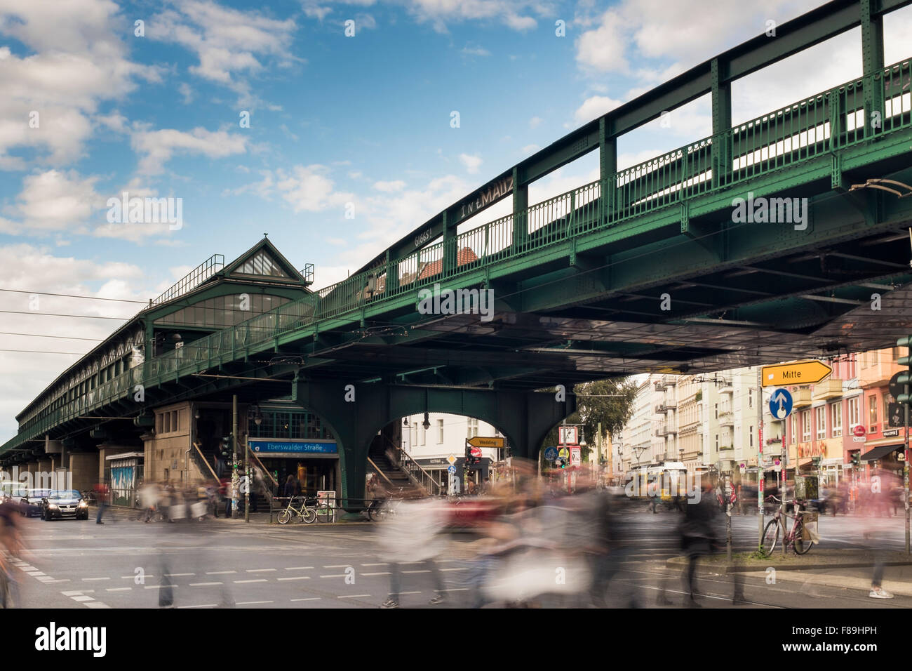 U Bahn Eberswalder Strasse, Berlin, Allemagne Banque D'Images