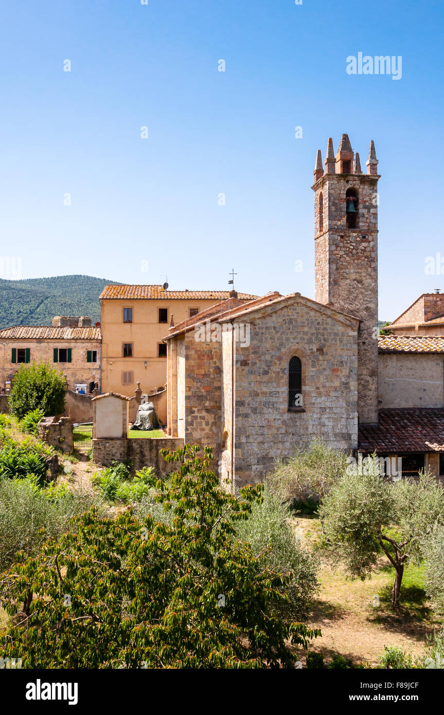 Petite chapelle à Monteriggioni, toscane, italie Banque D'Images