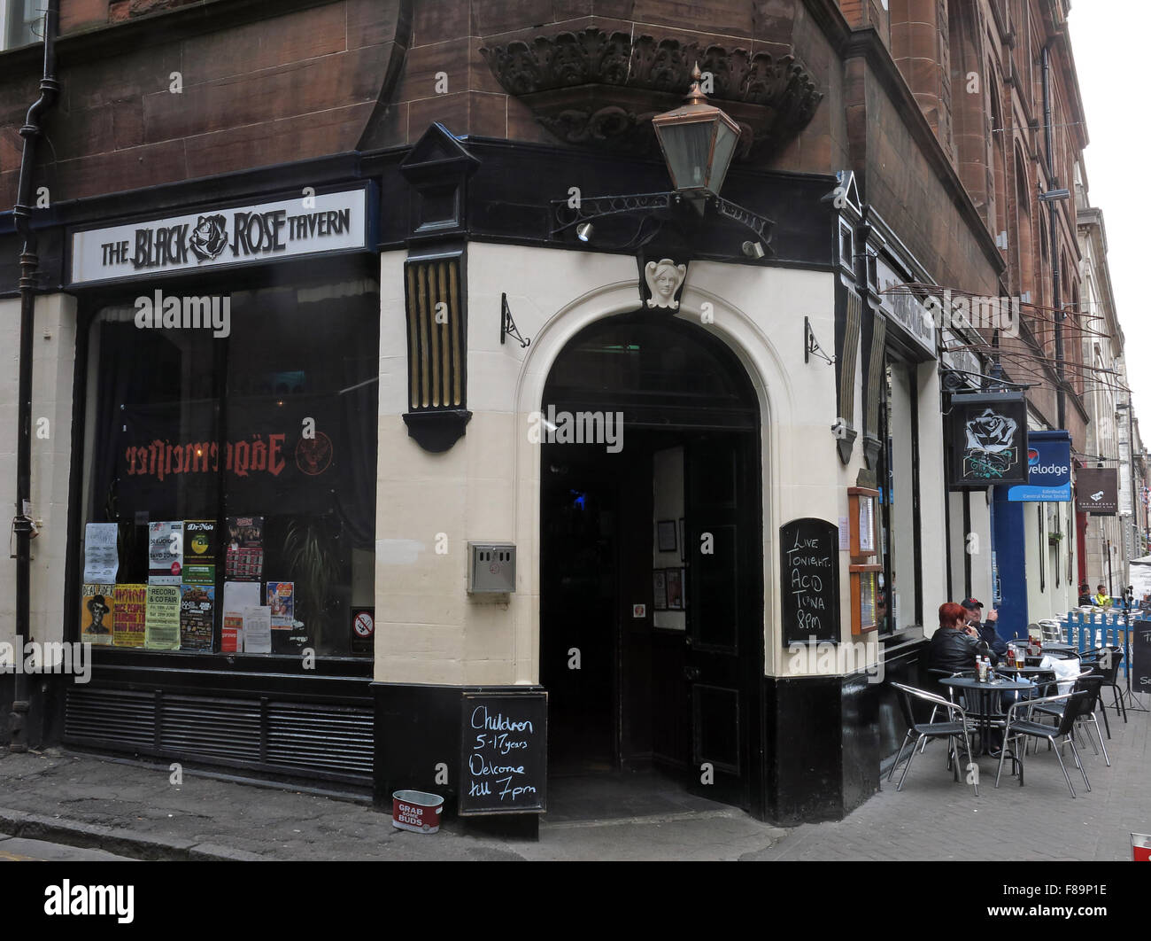 Rose noire,Pub Taverne St Rose,le centre-ville d'Édimbourg, Écosse, Royaume-Uni Banque D'Images