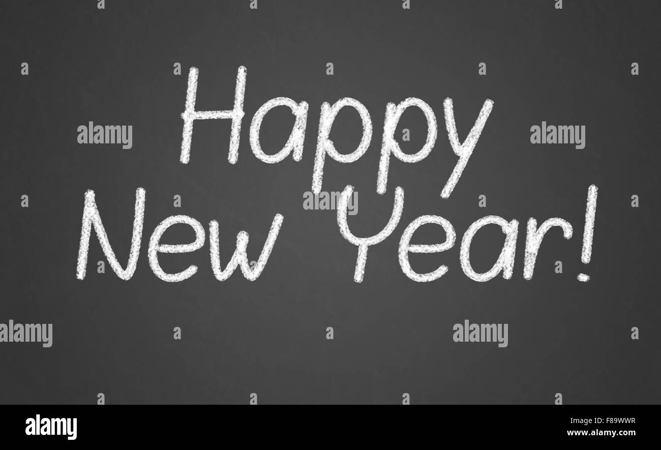Bonne année 2016, part écrit à la craie sur tableau noir, Banque D'Images