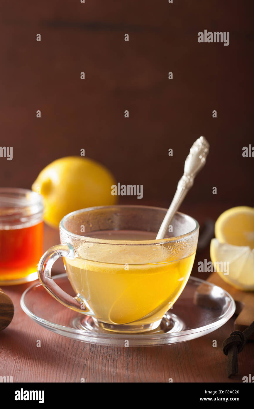 Thé au gingembre citron en verrines Banque D'Images