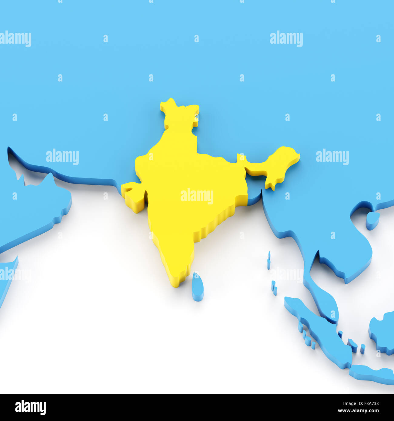 Carte de l’Inde Banque D'Images