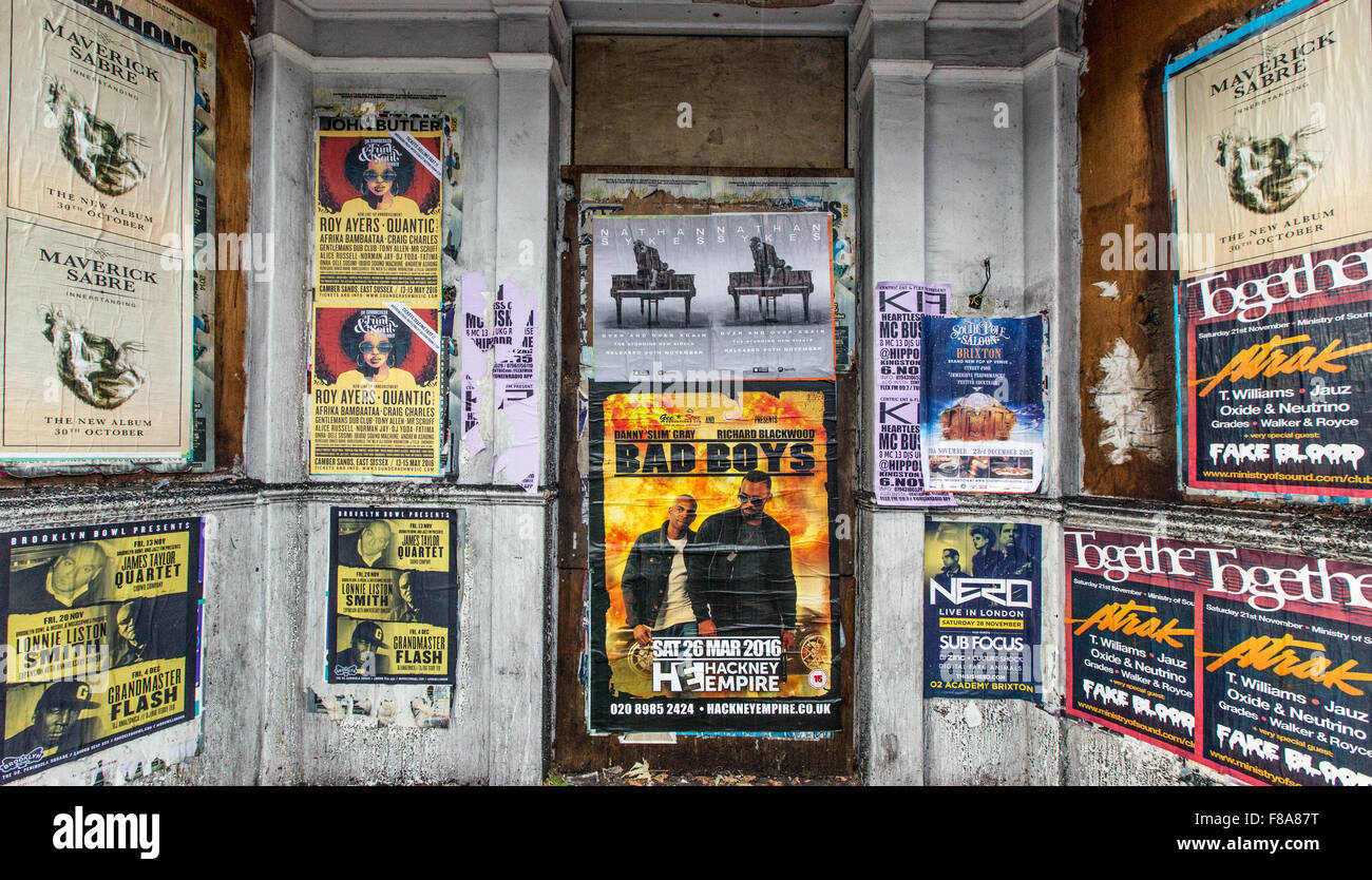 Poster Wall Battersea London UK Banque D'Images