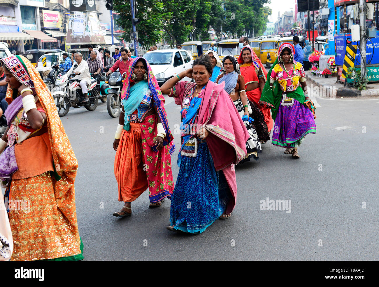 Les femmes tribales de l'Andhra Pradesh, Inde. Banque D'Images