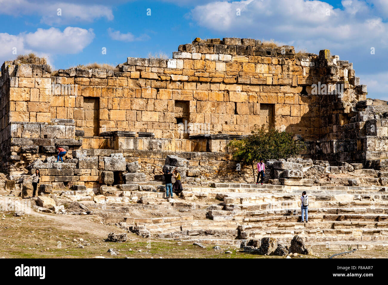 Les vestiges romains à Denizli Pamukkale Hierapolis/, Provence, Turquie Banque D'Images