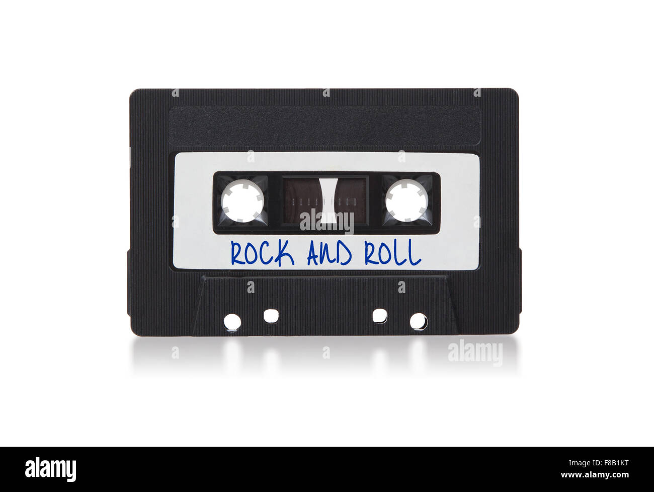 Vintage cassette audio, isolé sur fond blanc, le rock and roll Banque D'Images