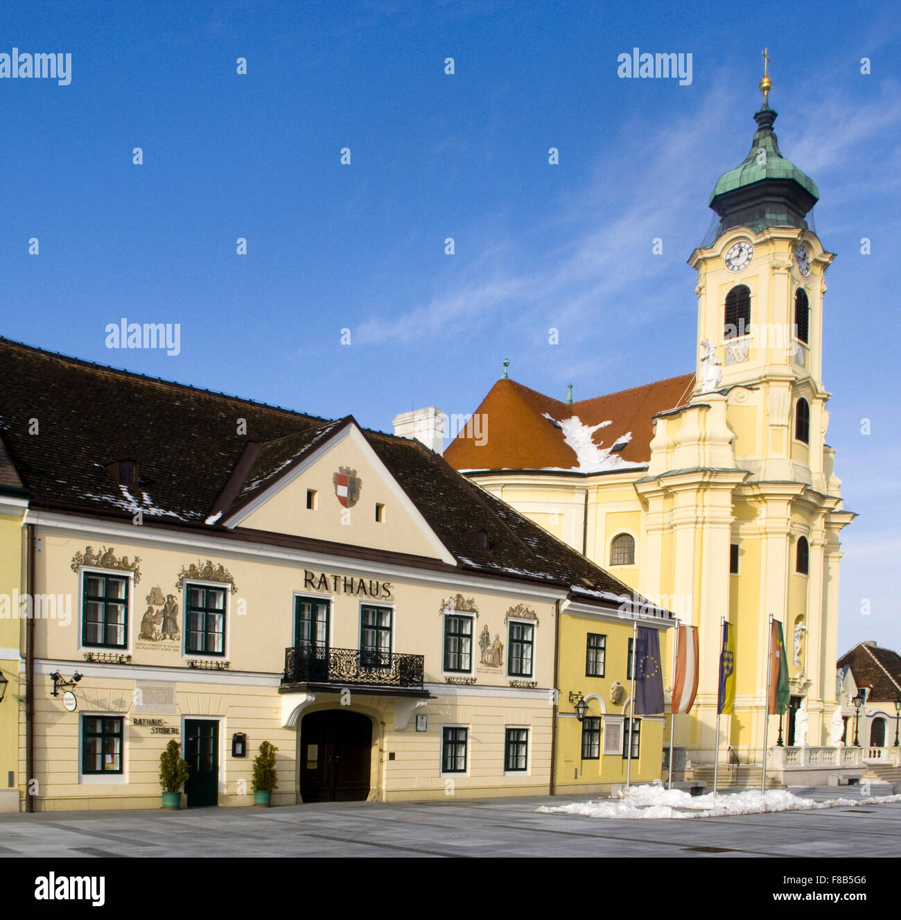 Österreich, Niederösterreich, Laxenburg bei Wien, Rathaus Banque D'Images