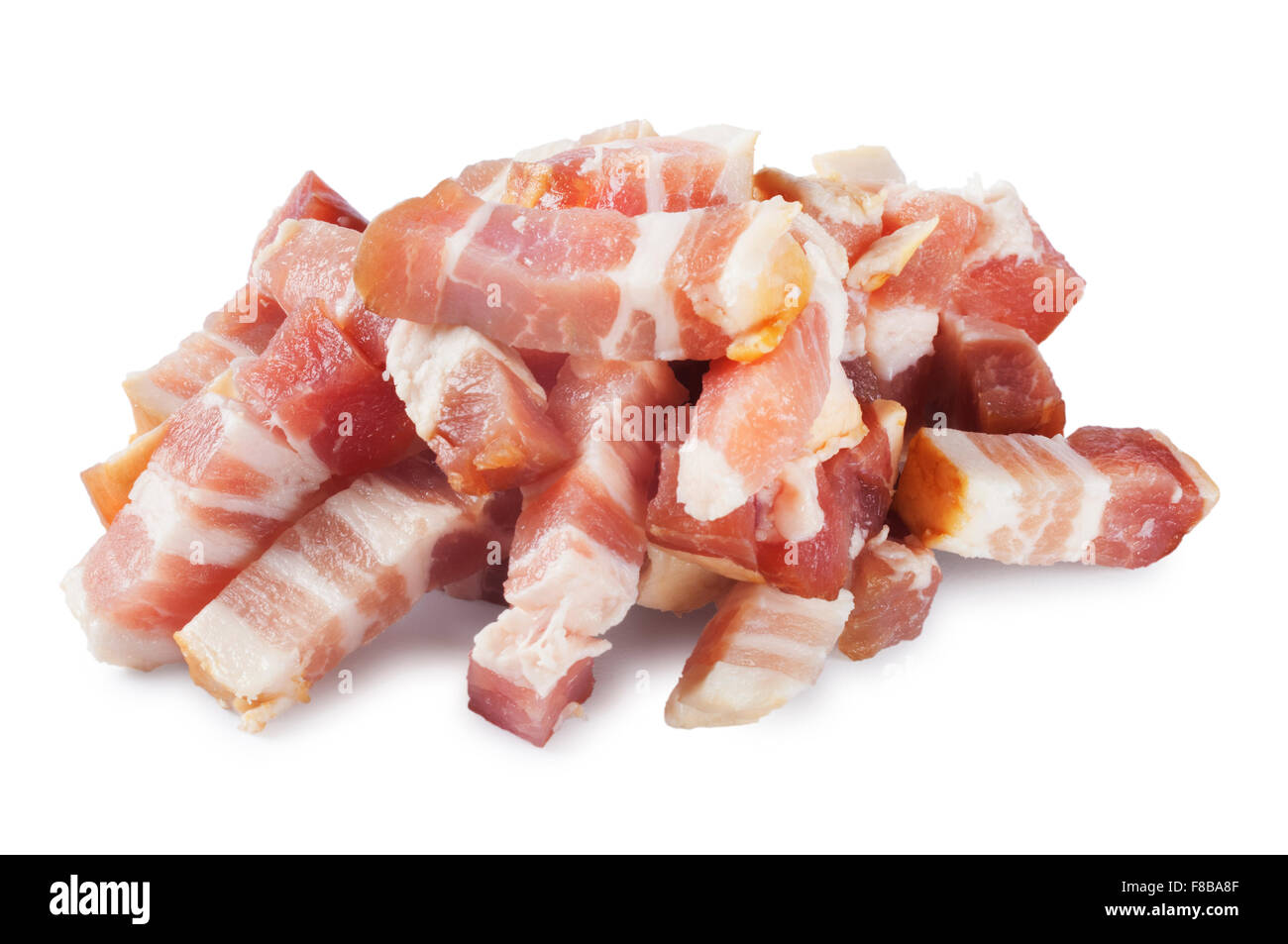 Pancetta Lardons Banque D'Images