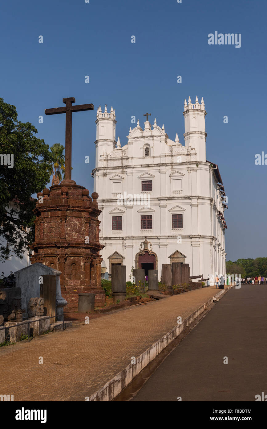 Eglise de Saint François d'assise Old Goa Inde Banque D'Images