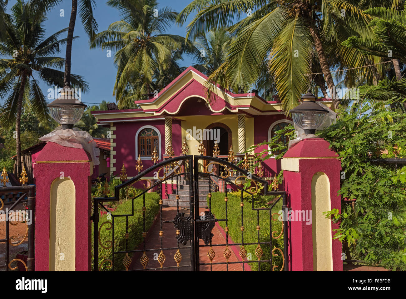 Maison de vacances villa Goa Inde Colva Banque D'Images