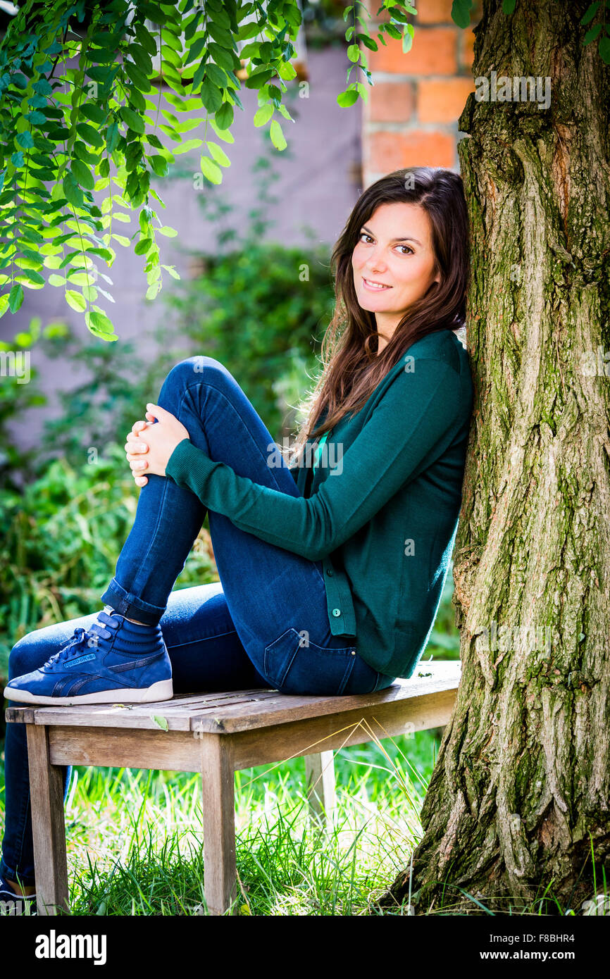Portrait de femme. Banque D'Images